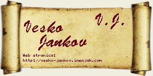 Vesko Jankov vizit kartica